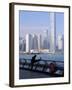 Morning Exercise, Victoria Harbour and Two Ifc Tower, Hong Kong, China-Amanda Hall-Framed Photographic Print