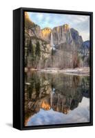 Morning Falls Reflection, Yosemite-Vincent James-Framed Stretched Canvas