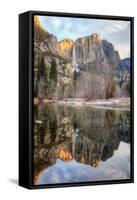 Morning Falls Reflection, Yosemite-Vincent James-Framed Stretched Canvas