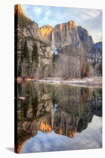 Morning Falls Reflection, Yosemite-Vincent James-Stretched Canvas