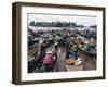 Morning Floating Market, Phung Heip, Mekong Delta, Vietnam-Gavin Hellier-Framed Photographic Print