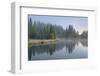 Morning fog at Schwabacher Landing, Grand Teton National Park, Wyoming.-Alan Majchrowicz-Framed Photographic Print