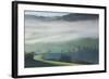 Morning fog in valley during autumn, Horben, Black Forest, Baden-Wurttemberg, Germany-null-Framed Photographic Print