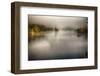 Morning Fog On A Vermont Lake In Autumn-George Oze-Framed Photographic Print