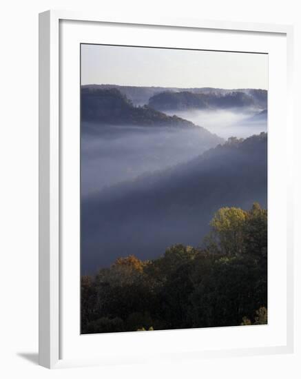 Morning Fog on Ridges of Red River Gorge Geological Area, Great Smokey Mountains National Park, TN-Adam Jones-Framed Premium Photographic Print