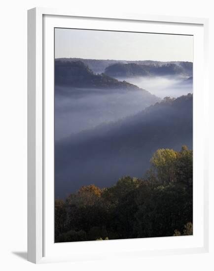 Morning Fog on Ridges of Red River Gorge Geological Area, Great Smokey Mountains National Park, TN-Adam Jones-Framed Premium Photographic Print