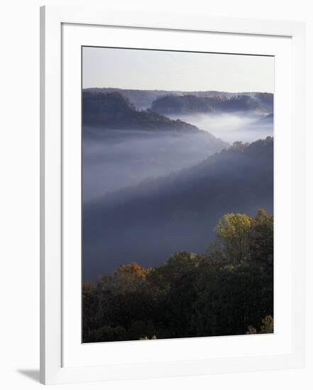 Morning Fog on Ridges of Red River Gorge Geological Area, Great Smokey Mountains National Park, TN-Adam Jones-Framed Photographic Print