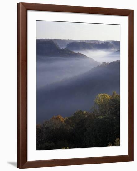 Morning Fog on Ridges of Red River Gorge Geological Area, Great Smokey Mountains National Park, TN-Adam Jones-Framed Photographic Print