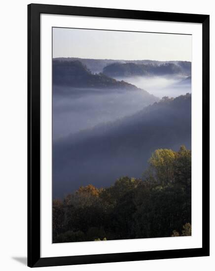 Morning Fog on Ridges of Red River Gorge Geological Area, Great Smokey Mountains National Park, TN-Adam Jones-Framed Photographic Print