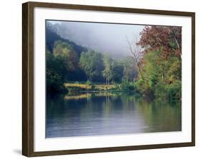 Morning Fog on River, Missouri, USA-Gayle Harper-Framed Photographic Print