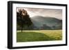 Morning fog over the Schauinsland Strasse, Freiburg Im Breisgau, Black Forest, Baden-Wurttemberg...-null-Framed Photographic Print