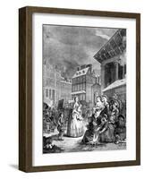 Morning (Four Times of the Da), 1738-William Hogarth-Framed Giclee Print