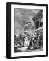 Morning (Four Times of the Da), 1738-William Hogarth-Framed Giclee Print