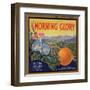 Morning Glory Brand - Pomona, California - Citrus Crate Label-Lantern Press-Framed Art Print