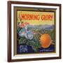 Morning Glory Brand - Pomona, California - Citrus Crate Label-Lantern Press-Framed Art Print