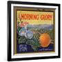 Morning Glory Brand - Pomona, California - Citrus Crate Label-Lantern Press-Framed Art Print