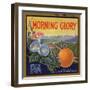 Morning Glory Brand - Pomona, California - Citrus Crate Label-Lantern Press-Framed Art Print