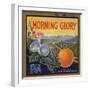 Morning Glory Brand - Pomona, California - Citrus Crate Label-Lantern Press-Framed Art Print