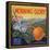 Morning Glory Brand - Pomona, California - Citrus Crate Label-Lantern Press-Framed Stretched Canvas