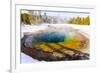 Morning Glory in Snow. Yellowstone National Park, Wyoming.-Tom Norring-Framed Photographic Print