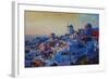 Morning Glory Oia in Santorini Greece-Markus Bleichner-Framed Art Print