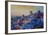 Morning Glory Oia in Santorini Greece-Markus Bleichner-Framed Art Print