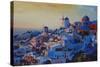 Morning Glory Oia in Santorini Greece-Markus Bleichner-Stretched Canvas