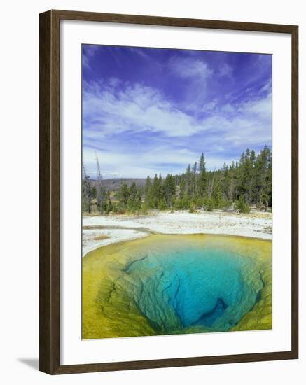 Morning Glory Pool, Old Faithful Geyser, Yellowstone National Park, Wyoming, USA-Pete Cairns-Framed Photographic Print