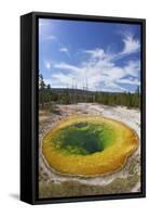 Morning Glory Pool, Upper Geyser Basin, Yellowstone Nat'l Park, UNESCO Site, Wyoming, USA-Peter Barritt-Framed Stretched Canvas