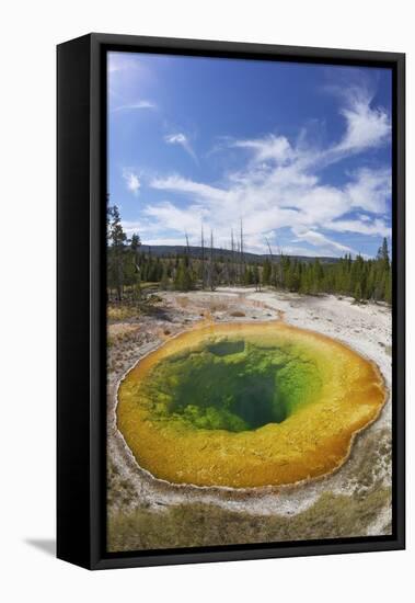 Morning Glory Pool, Upper Geyser Basin, Yellowstone Nat'l Park, UNESCO Site, Wyoming, USA-Peter Barritt-Framed Stretched Canvas