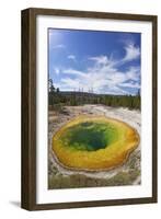 Morning Glory Pool, Upper Geyser Basin, Yellowstone Nat'l Park, UNESCO Site, Wyoming, USA-Peter Barritt-Framed Photographic Print