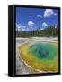 Morning Glory Pool, Upper Geyser Basin, Yellowstone National Park, Wyoming, USA-Neale Clarke-Framed Stretched Canvas