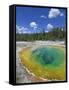 Morning Glory Pool, Upper Geyser Basin, Yellowstone National Park, Wyoming, USA-Neale Clarke-Framed Stretched Canvas