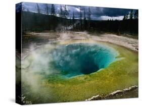 Morning Glory Pool, Yellowstone National Park, Wyoming, USA-Carol Polich-Stretched Canvas