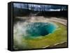 Morning Glory Pool, Yellowstone National Park, Wyoming, USA-Carol Polich-Framed Stretched Canvas