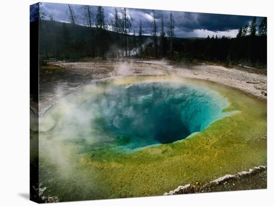 Morning Glory Pool, Yellowstone National Park, Wyoming, USA-Carol Polich-Stretched Canvas