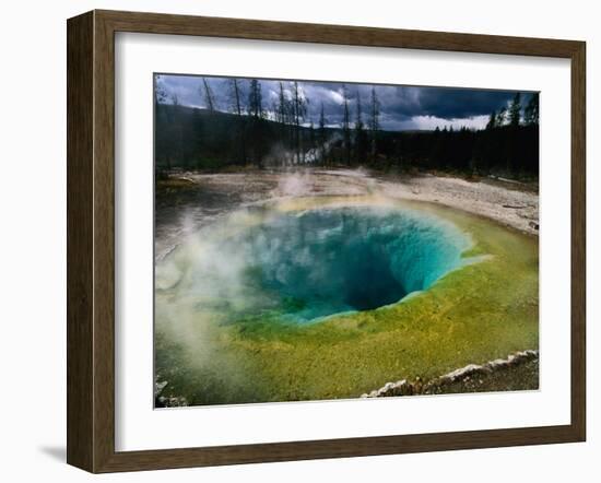 Morning Glory Pool, Yellowstone National Park, Wyoming, USA-Carol Polich-Framed Photographic Print