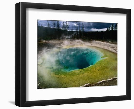 Morning Glory Pool, Yellowstone National Park, Wyoming, USA-Carol Polich-Framed Photographic Print