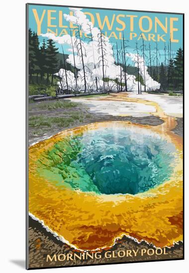 Morning Glory Pool - Yellowstone National Park-null-Mounted Poster