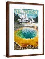Morning Glory Pool - Yellowstone National Park-null-Framed Poster