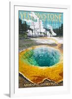 Morning Glory Pool - Yellowstone National Park-Lantern Press-Framed Art Print