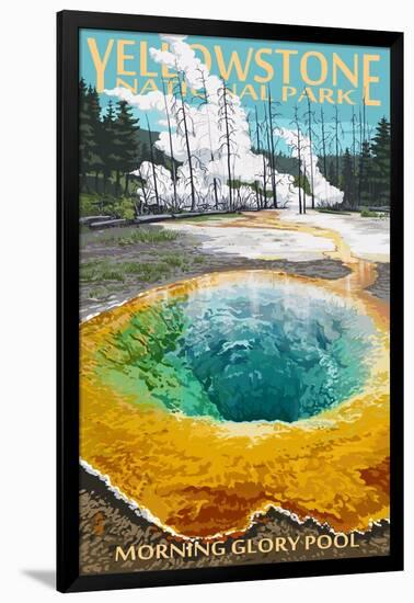 Morning Glory Pool - Yellowstone National Park-Lantern Press-Framed Art Print