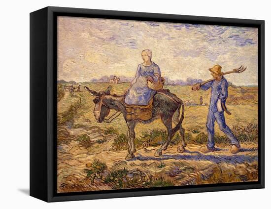 Morning: Going Out to Work, 1890-Vincent van Gogh-Framed Stretched Canvas