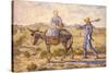 Morning. Going to Work (after Millet ).-Vicent van Gogh-Stretched Canvas