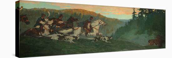 Morning Hunt of Grand Prince, 1901-Nicholas Roerich-Stretched Canvas