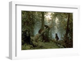 Morning In A Pine Forest-Ivan Ivanovitch Shishkin-Framed Art Print