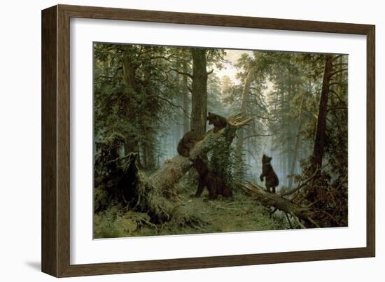 Morning in a Pine Forest-Ivan Ivanovitch Shishkin-Framed Art Print