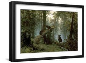 Morning in a Pine Forest-Ivan Ivanovitch Shishkin-Framed Art Print