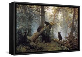 Morning in a Pinewood, 1889-Ivan Shishkin-Framed Stretched Canvas