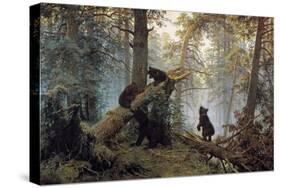 Morning in a Pinewood, 1889-Ivan Shishkin-Stretched Canvas